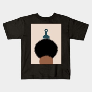 Afro Pick Girl Kids T-Shirt